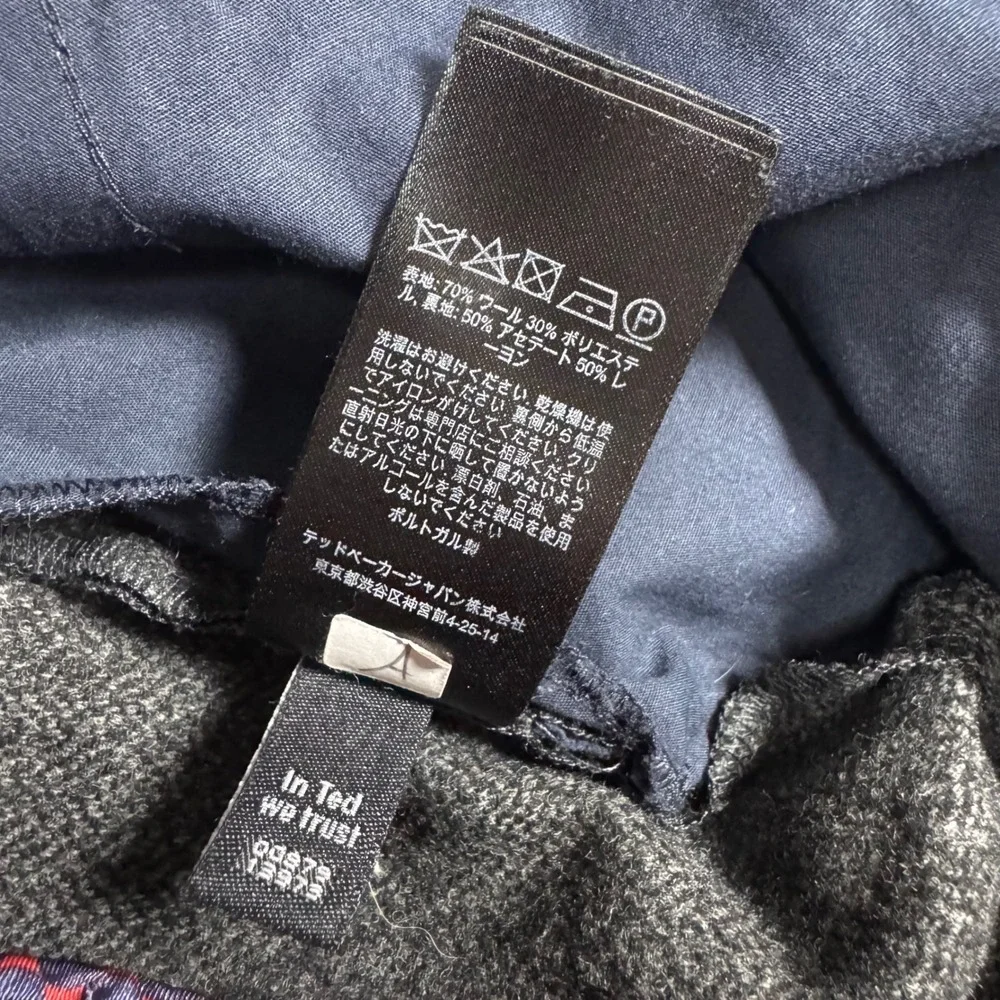 Ted Baker London Wool Blend Tailored Trousers Gray Glen Check Men's‎ 30x31